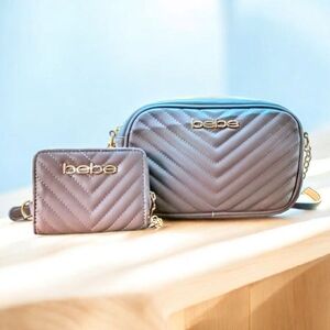 Bebe Sophia Quilted Crossbody Bag With Wallet
